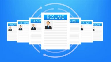 İşe alım konsepti. Kiralık işçiler, seçkin işverenler iş için ekip arıyor. Simgeye devam et. resimleme.