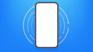Bağlantısız kablosuz ödeme işareti logosu. NFC teknolojisi. hisse illüstrasyonu.