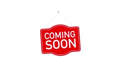 Yakında beyaz arka planda asılı olacak. Kapıya imza atın. resimleme.