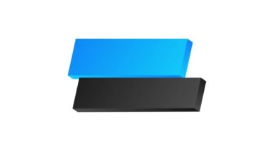 Önemli bir duyurusu olan afiş. Mavi önemli duyuru simgesi. Ünlem tehlike işareti. Simgeyi uyar. Hareket grafikleri.