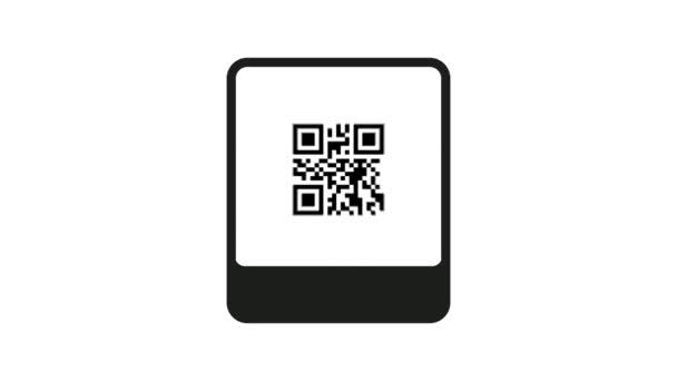 Código QR para smartphone. La inscripción me escanea con el icono del smartphone. Código Qr para el pago. Gráficos en movimiento. — Vídeos de Stock