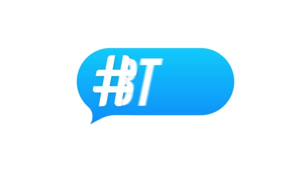 Tbt hashtag jueves retroceso símbolo. Gráficos en movimiento. — Vídeos de Stock