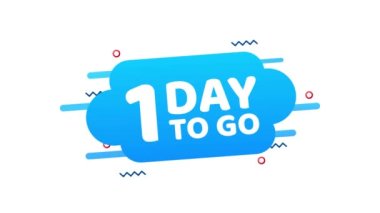 1 gün kaldı. Geri sayım zamanlayıcısı. Saat simgesi. Zaman simgesi. Sayım zamanı indirimi. Hareket grafikleri.