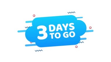 3 gün kaldı. Geri sayım zamanlayıcısı. Saat simgesi. Zaman simgesi. Sayım zamanı indirimi. Hareket grafikleri.