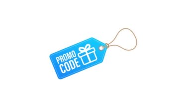 Tanıtım kodu. Hediye çeki ve kupon kodu. E-ticaret için özel eGift Kart Arkaplanı, Çevrimiçi Alışveriş. Pazarlama. Hareket grafikleri.