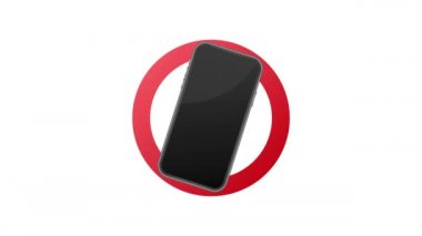 Simge, cep telefonu ya da akıllı telefon kullanmasını yasaklıyor. Hareket grafikleri.