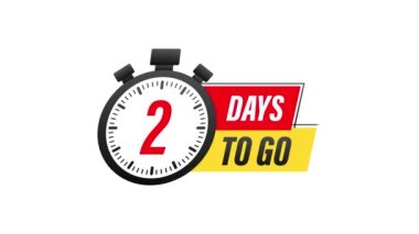 2 gün kaldı. Geri sayım zamanlayıcısı. Saat simgesi. Zaman simgesi. Sayım zamanı indirimi. Hareket grafikleri.