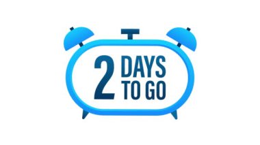 2 gün kaldı. Geri sayım zamanlayıcısı. Saat simgesi. Zaman simgesi. Sayım zamanı indirimi. Hareket grafikleri.