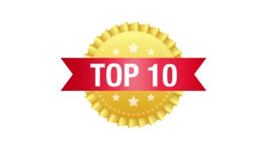 En iyi 10 şirket. Altın defne çelengi ikonu. Hareket grafikleri.