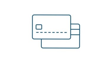 Para, finans, ödemeler. Ana hatlı web simgesini ayarla. Hareket grafikleri.