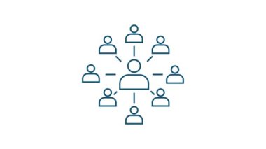 Genel ağ bağlantısı. İş hattı simgesi seti. Pazarlama ağı. Para çizgisi simgesi ayarlandı. Hareket grafikleri.