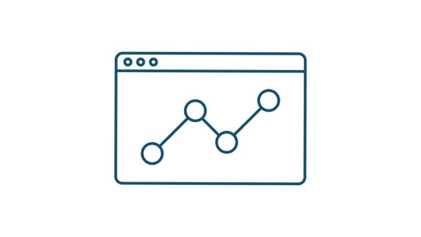 Soldi, finanze, pagamenti. Impostare l'icona web contorno. Grafica del movimento. — Video Stock