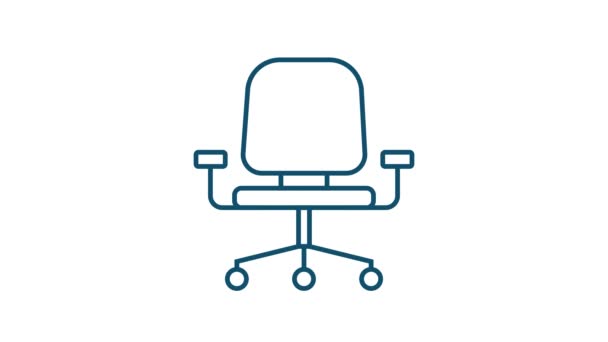 Büro-Ikone. Web-Icon gesetzt. Büro, tolles Design für jeden Zweck. Aktienillustration. — Stockvideo