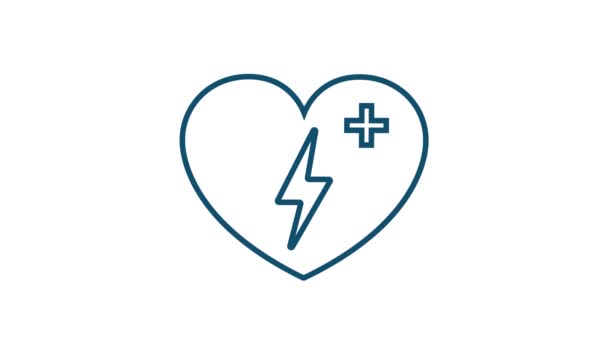 Інфографіка з іконою охорони здоров'я для медичного проектування. Медичне страхування. Графіка руху . — стокове відео