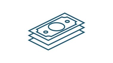 Para, finans, ödemeler. Ana hatlı web simgesini ayarla. Hareket grafikleri.