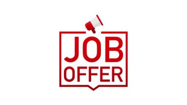 El ele tutuşan megafon, iş teklifi. Hareket grafikleri.