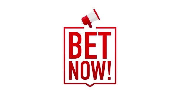 "Мегафон" с Bet now Motion. — стоковое видео