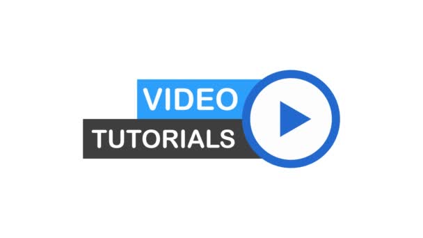 Videohandledning Knapp, ikon, emblem, etikett. Rörlig grafik. — Stockvideo