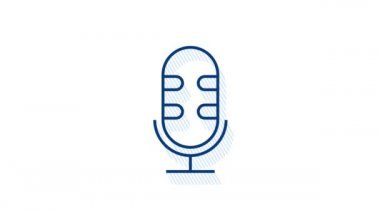 Düz stil müzik ikonu. Müzik, ses, plak ikonu. Hareket grafikleri.