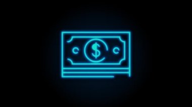 Para, finans, ödemeler. Ana hatlı web simgesini ayarla. Hareket grafikleri.