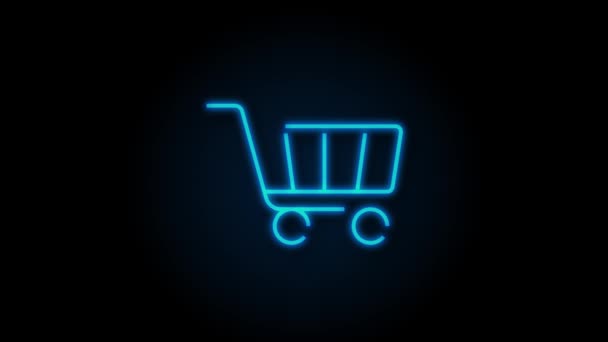 Shopping set icoon voor web design. E-handel. Kortingsbon. Zakelijk icoon. Prijskaartje. Bewegingsgrafiek. — Stockvideo