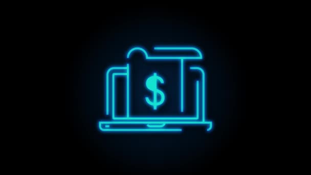 Geld, Finanzen, Zahlungen. Umrisse des Websymbols festlegen. Aktienillustration. — Stockvideo