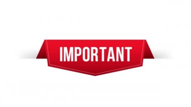 Önemli bir Kırmızı Etiket. Kırmızı Ağ Kurdelesi. Hareket grafikleri.