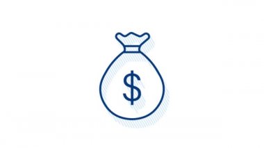 Para, finans, ödemeler. Ana hatlı web simgesini ayarla. Hareket grafikleri.