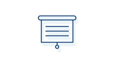 Ofis ikonu. Web simgesi seti. Ofis, her amaçla harika tasarım. Hareket grafikleri.