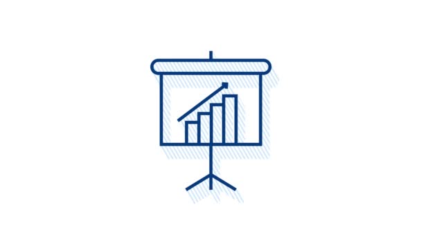 Kontorsikonen. Webbikon set. Kontor, bra design för alla ändamål. Rörlig grafik. — Stockvideo