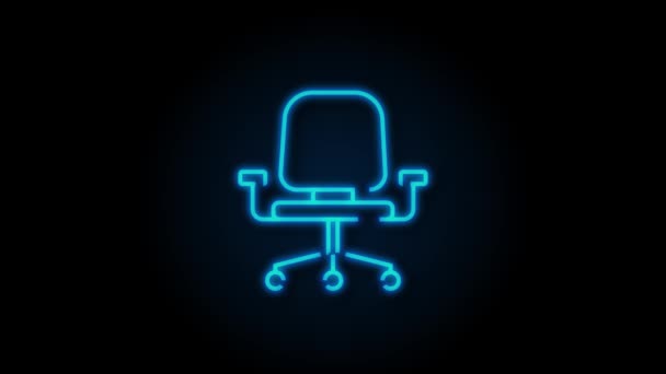 Icona dell'ufficio. Set di icone web. Ufficio, grande design per qualsiasi scopo. Grafica del movimento. — Video Stock