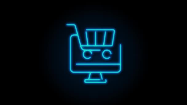 Icono de conjunto de compras para el diseño web. Comercio electrónico. Cupón de descuento. Icono del negocio. Etiqueta de precio. Gráficos en movimiento. — Vídeos de Stock