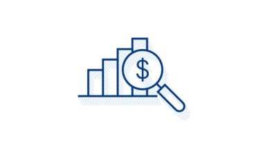 Para, finans, ödemeler. Ana hatlı web simgesini ayarla. Hareket grafikleri.