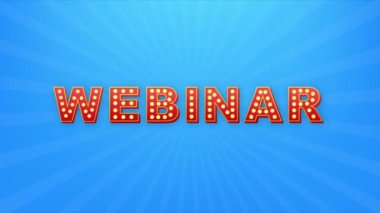 Retro light metin webinar. Retro ampul. Hareket grafikleri.