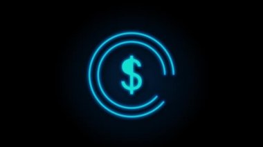 Para, finans, ödemeler. Ana hatlı web simgesini ayarla. hisse illüstrasyonu.