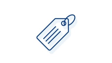 Web tasarımı için alışveriş seti simgesi. E ticaret. İndirim kuponu. İş ikonu. Fiyat etiketi Hareket grafikleri.