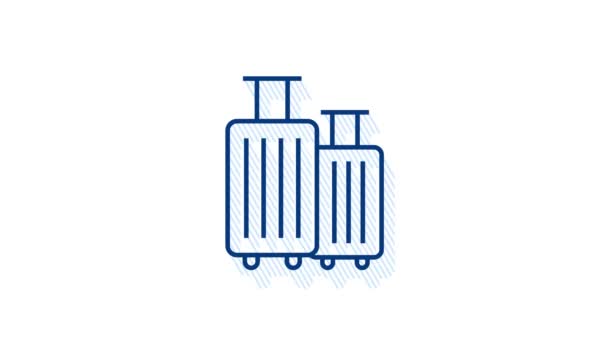 Setzen Sie das Reise-Symbol für Webdesign. Business-Ikone. Bewegungsgrafik. — Stockvideo