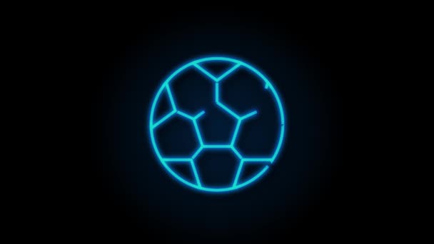 Flat sport icon for web design. Soccer ball. Web icon set. Fitness sport. Motion graphics. — Stock Video