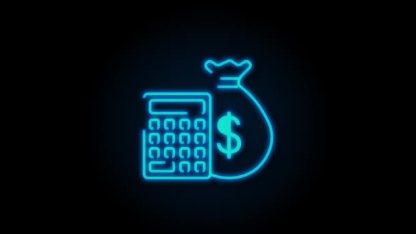 Money, finance, payments. Set outline web icon. stock illustration. — Stock Video