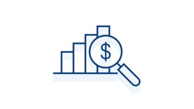 Para, finans, ödemeler. Ana hatlı web simgesini ayarla. Hareket grafikleri.