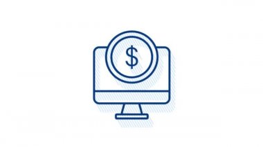 Para, finans, ödemeler. Ana hatlı web simgesini ayarla. Hareket grafikleri.