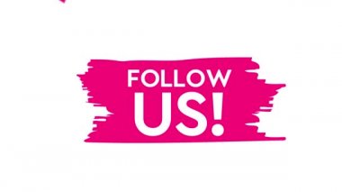 Beyaz arka planda bizi takip edin. Hareket grafikleri.