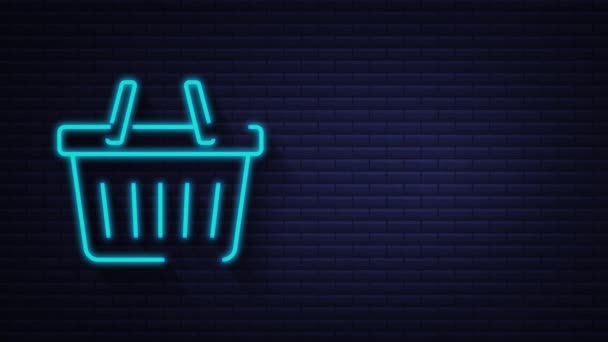 Icono de conjunto de compras para el diseño web. Comercio electrónico. Cupón de descuento. Icono del negocio. Etiqueta de precio. Gráficos en movimiento. — Vídeo de stock