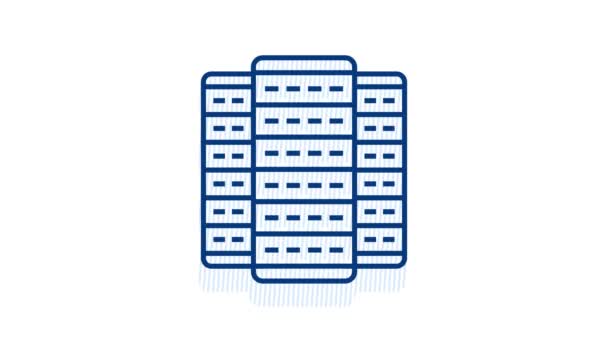 Icono de tecnología sobre fondo blanco. Tecnología de la información. Comunicación digital. Icono del dispositivo. Conexión de red global. Gráficos en movimiento. — Vídeos de Stock