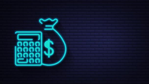 Dinheiro, finanças, pagamentos. Definir ícone web esboço. ilustração de estoque. — Vídeo de Stock