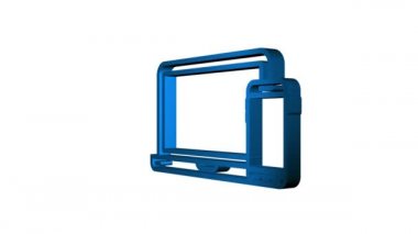 Beyaz arka planda teknoloji simgesi. Bilgi teknolojisi. Dijital iletişim. Aygıt simgesi. Genel ağ bağlantısı. Hareket grafikleri