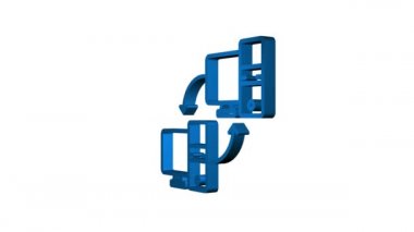 Beyaz arka planda teknoloji simgesi. Bilgi teknolojisi. Dijital iletişim. Aygıt simgesi. Genel ağ bağlantısı. Hareket grafikleri