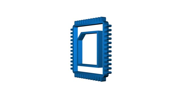 Technologie-Symbol auf weißem Hintergrund. Informationstechnologie Digitale Kommunikation. Geräte-Symbol. Globale Netzwerkverbindung. Bewegungsgrafik — Stockvideo