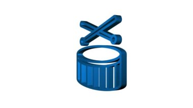 Düz stil müzik ikonu. Müzik, ses, plak ikonu. Hareket grafikleri