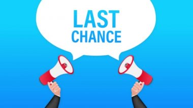 Megafon El, iş konsepti ve son bir şans. Hareket grafikleri.